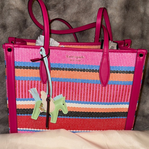 Kate Spade Vibrant Pink and Blue Tote - Picture 3 of 12